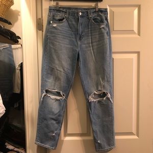 American Eagle Distressed Mom Jeans